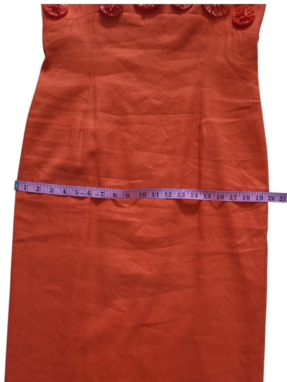 Antonio Melani Dottie Textured Linen Square Neck Midi Dress 10 NWT - Picture 8 of 12